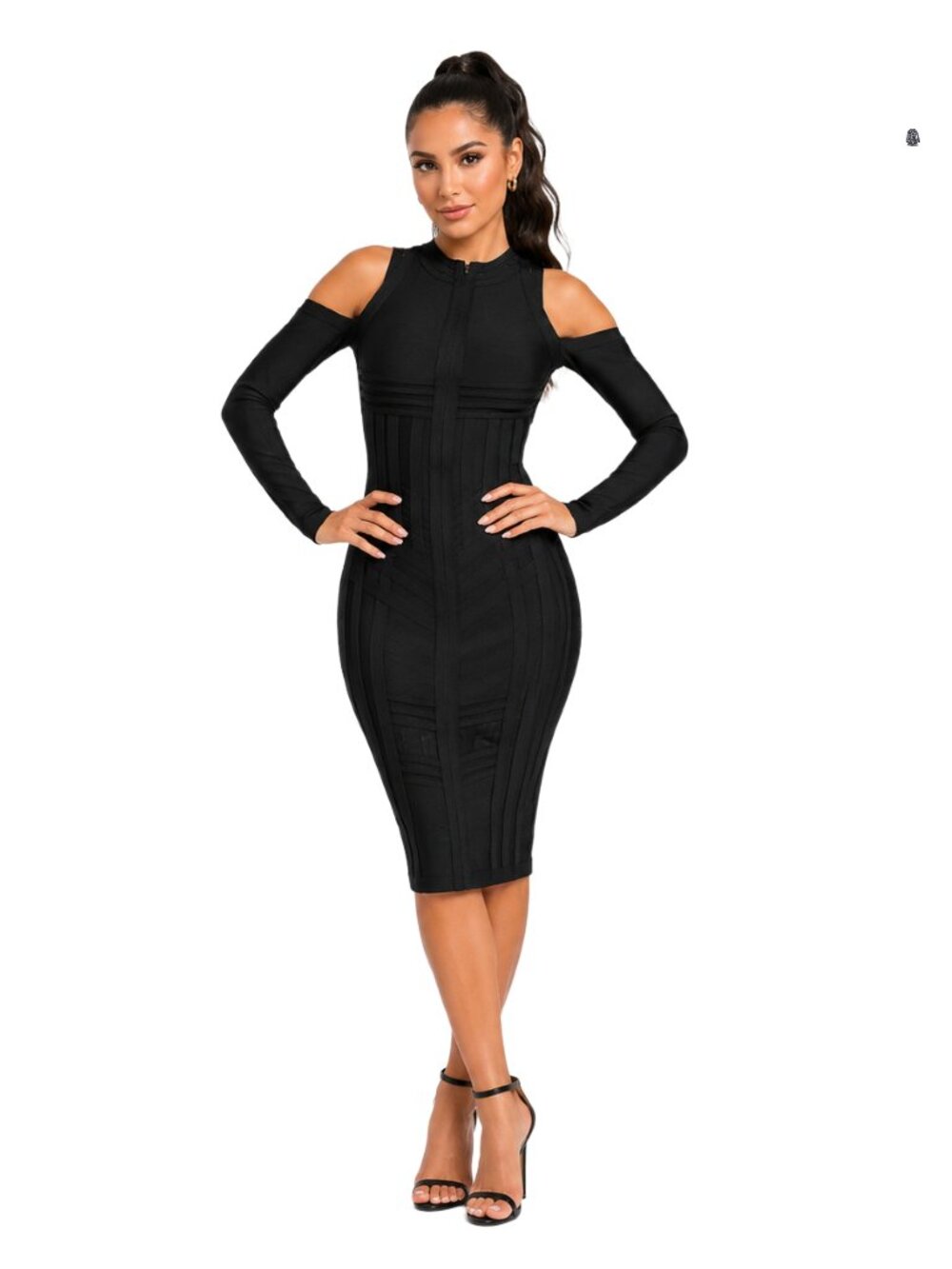 E.G.E Collections Bandage Black Dress, S, NWT